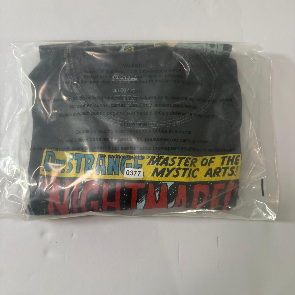 Marvel Dr Strange Comic Graphic Acid Wash Crop Top T-Shirt XL Gray Nightmare - Picture 13 of 13
